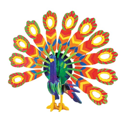 Robotime: Peacock Painted Construction Kit