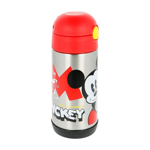 Mickey: Trend Μπουκάλι με Μόνωση και καλαμάκι (360 ml)