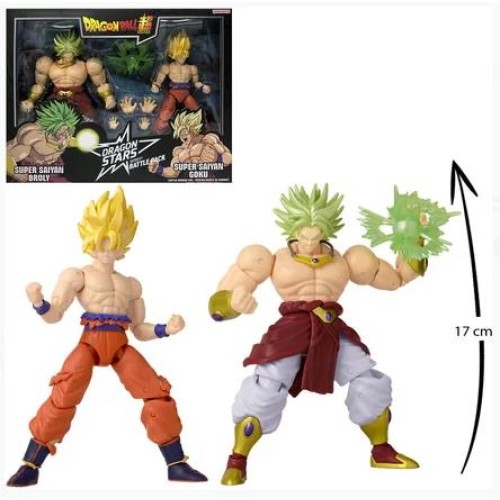 Bandai: Dragon Stars - Dragon Ball Super - Super Saiyan Goku (Battle Damage Ver.) vs. Super Saiyan Broly Action Figures (37168)