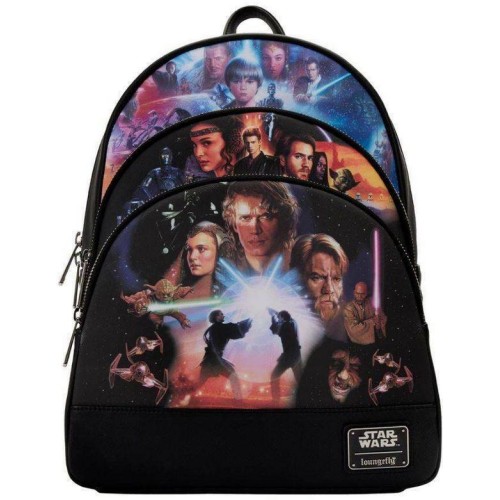 Loungefly: Star Wars -Trilogy 2 Triple Pocket Mini Σακίδιο πλάτης
