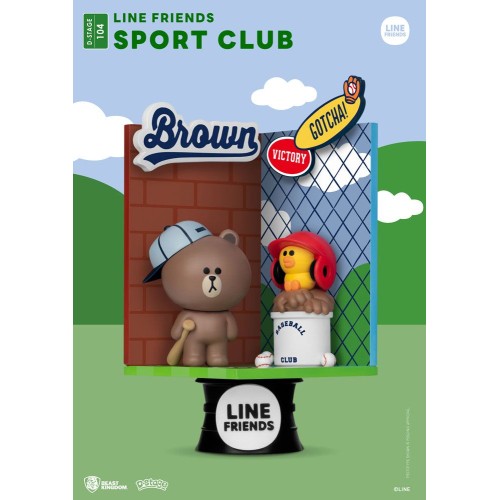 Line Friends D-Stage PVC Diorama Sport Club (σε κλειστό κουτί) Version 16 cm
