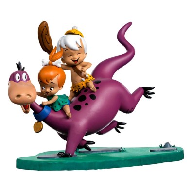 Iron Studios: Familie Feuerstein Art Scale Statue 1/10 Dino, Pebbles and Bamm-Bamm 13 cm