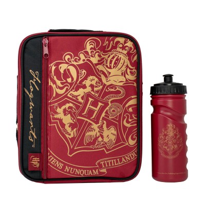 Harry Potter: Τσαντάκι Φαγητού με Παγούρι Burgundy Crest & Customise
