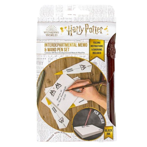 Harry Potter: Σετ Χαρτάκια Σημειώσεων & Στυλό Μαγικό Ραβδί - Hogwarts Shield