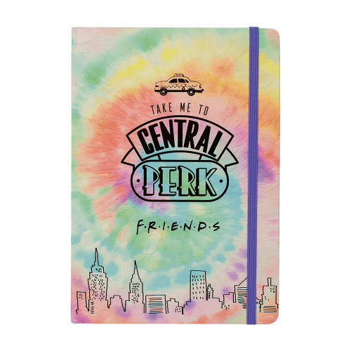 Friends: Σημειωματάριο A5 με λάστιχο - Tie Dye