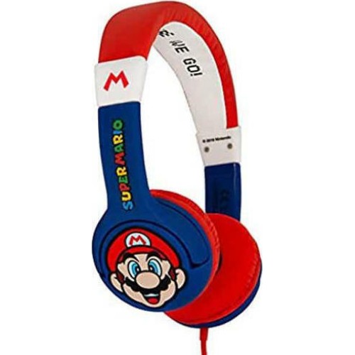 OTL Super Mario Ασύρματα/Ενσύρματα On Ear Παιδικά Ακουστικά Μπλε