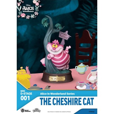 Alice in Wonderland Mini Diorama Stage PVC Statue The Cheshire Cat 10 cm