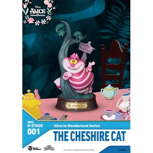 Alice in Wonderland Mini Diorama Stage PVC Statue The Cheshire Cat 10 cm