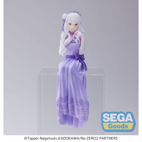 Re:Zero - Starting Life in Another World: Lost in Memories PM Perching PVC Statue Emilia (Dressed-Up Party) 14 cm