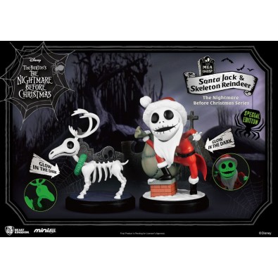 Nightmare Before Christmas Mini Egg Attack Figure 2er-Pack Santa Jack & Skeleton Reindeer 8 cm