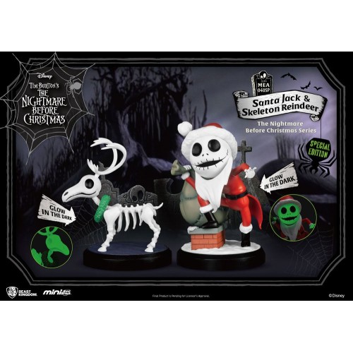 Nightmare Before Christmas Mini Egg Attack Figure 2er-Pack Santa Jack & Skeleton Reindeer 8 cm