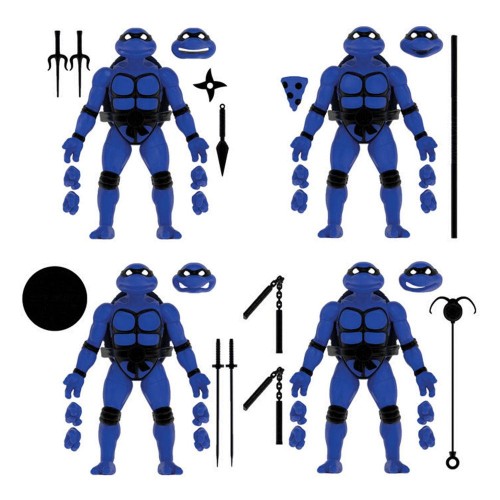 Teenage Mutant Ninja Turtles BST AXN Action Figures 4er-Pack Midnight Turtles SDCC Exclusive 13 cm