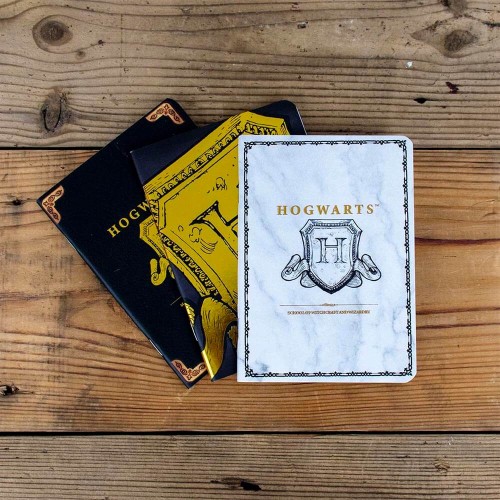 Harry Potter: Σετ με 3 A6 Σημειωματάρια - Hogwarts Shield