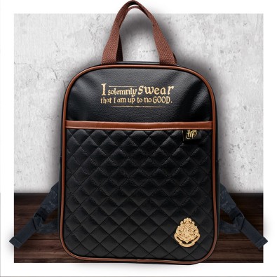 Harry Potter: Quilted Σακίδιο Πλάτης - Black & Tan