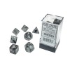 Borealis Polyhedral Light  Smoke/Silver Luminary Dice Set x7