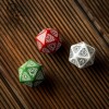 D20 Level Counter: Blue & white Die