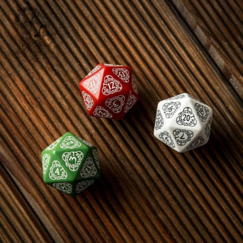 D20 Level Counter: Blue & white Die