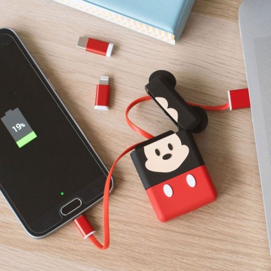 Disney: Mickey Mouse - PowerSquad Flip Retractable Cable 3in1 (60cm)
