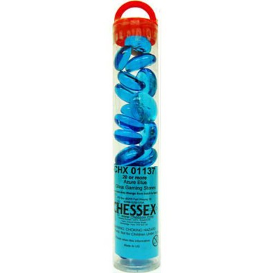 Gaming Glass Stones in Tube - Crystal Aqua (40)