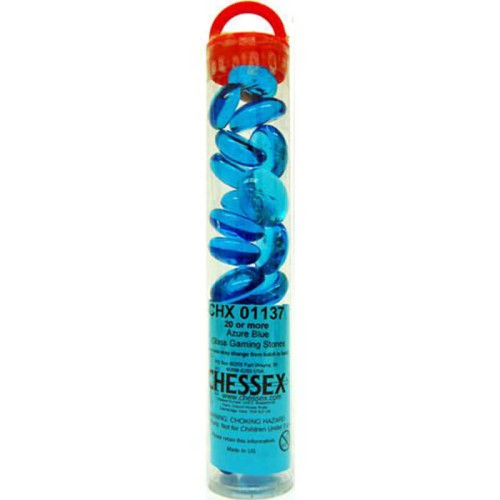 Gaming Glass Stones in Tube - Crystal Aqua (40)