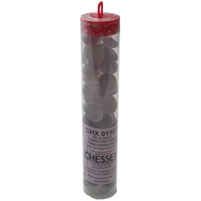 Gaming Glass Stones in Tube - Frosted Crystal Lilac (40)