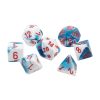 Chessex Gemini Polyhedral 7-Die Set - Astral Blue-White w/red