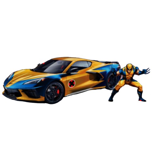 Marvel X-Men Wolverin Chevy Corvette (1:24)