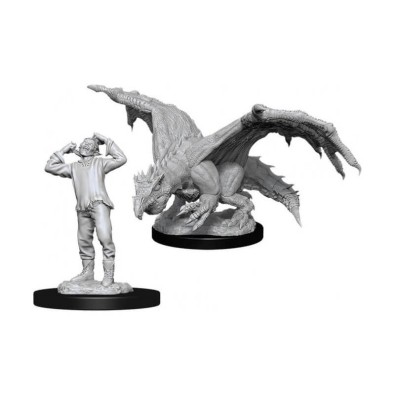 D&D Nolzur's Marvelous Miniatures - Green Dragon Wyrmling & Afflicted Elf