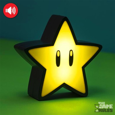 Super Mario: Super Star - Φωτιστικό με Ήχο