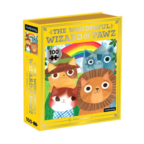 The Wonderful Wizard of Pawz Bookish Cats - Παζλ - 100 pc