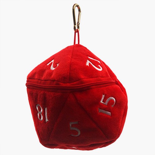 UP - D20 Plush Dice Bag - Red