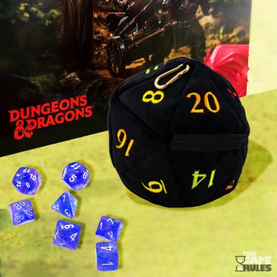 UP - D20 Plush Dice Bag - Rainbow