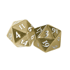 UP - Dice - Heavy Metal D20 2-Dice Set - Gold