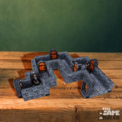 WarLock Tiles: Expansion Pack - 1 in. Dungeon Straight Walls