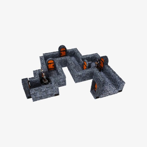 WarLock Tiles: Expansion Pack - 1 in. Dungeon Straight Walls