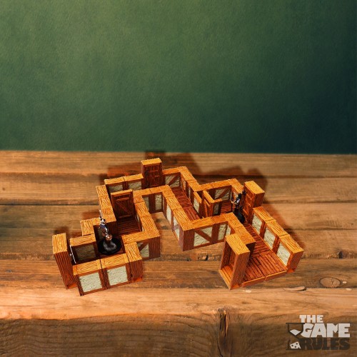 WarLock Tiles: Expansion Pack - 1 in. Town & Village Straight Walls