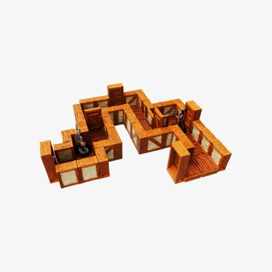 WarLock Tiles: Expansion Pack - 1 in. Town & Village Straight Walls