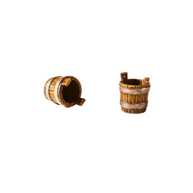Wooden Buckets (Set of 4)