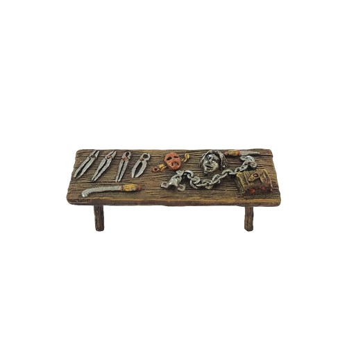 Table with torture tools
