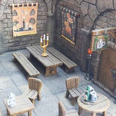 Taverntable and two benches