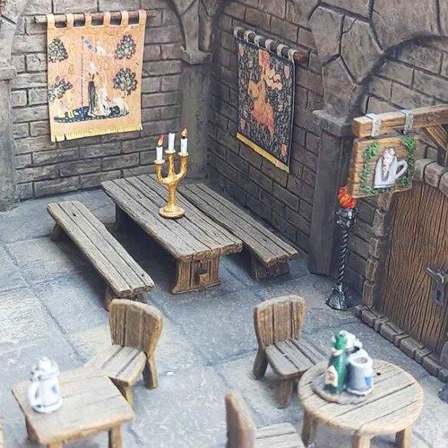 Taverntable and two benches