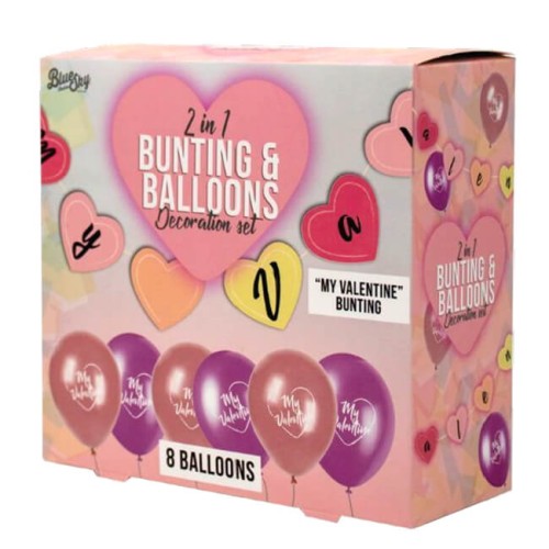 Bunting and Balloons - My Valentine