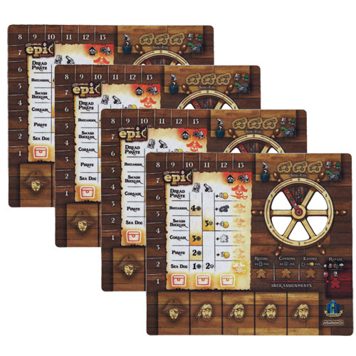Tiny Epic Pirates Player Mat Sets (Pack of 4)
