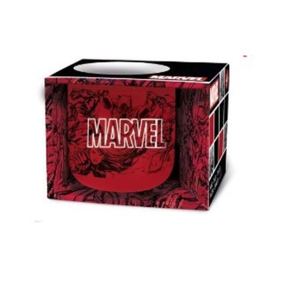 Stor: Marvel Pattern - Ceramic Breakfast Mug in Gift Box (400ml)