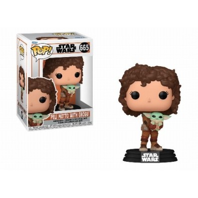 Star Wars: The Mandalorian POP! Vinyl Figure Peli Motto W/Grogu 9 cm