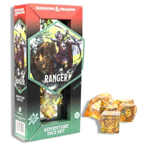 D&D Adventure Dice Ranger Green/Multi (14)