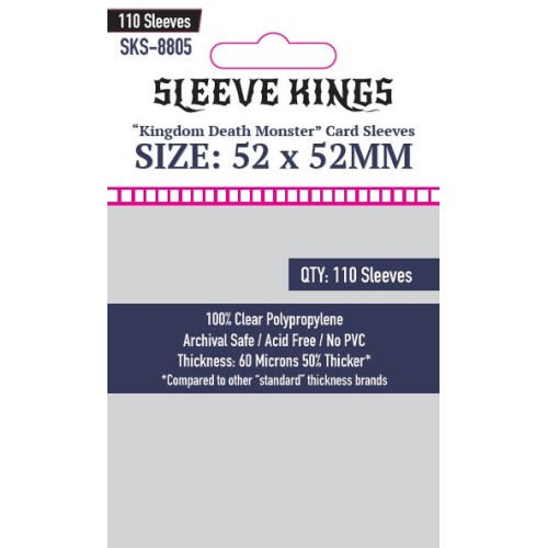Sleeve Kings "Kingdom Death Monster" Card Sleves (52 X 52mm) -110 Pack - SKS-8805