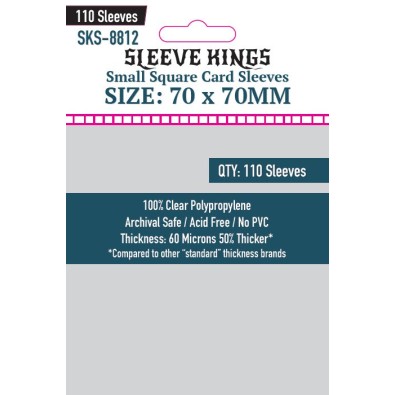 Sleeve Kings Small Square Card Sleeves (70x70m) - 110 Pack - SKS-8812