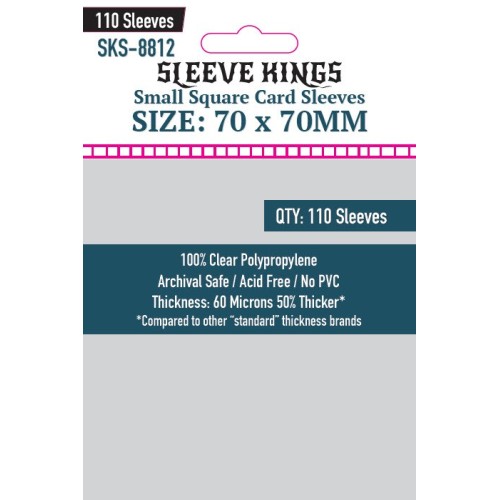 Sleeve Kings Small Square Card Sleeves (70x70m) - 110 Pack - SKS-8812