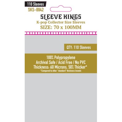 Sleeve Kings Kpop Collector Size (70 X 100 MM) 110 pack- SKS-8842